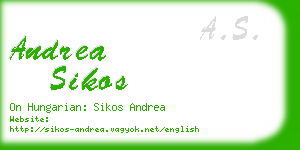 andrea sikos business card
